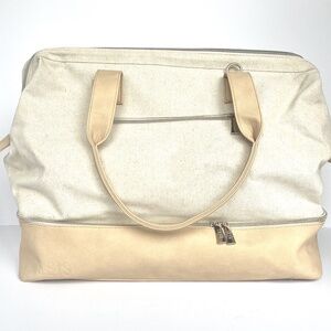 The BEIS Convertible Weekender in Beige (Large Size)